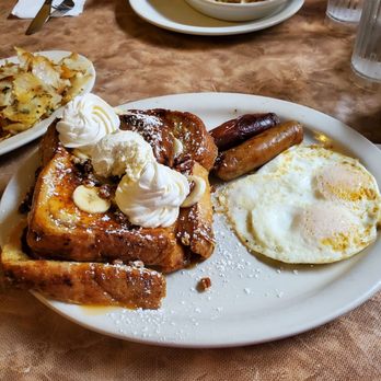 Crackers & Co Cafe - French toast breakfast with a side of home potatoes - American Near Me - Mesa, Arizona