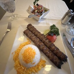 Koobideh and salad shirazi