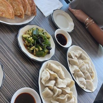 Meet Dumpling - Sweet Corn with Chicken Dumplings, Green Onion Pancake, Veggie Dumplings, Cucumber & Wood Ear Mushroom Salad. - Chinese Near Me - San Diego, California Meet Dumpling - Sweet Corn with Chicken Dumplings, Green Onion Pancake, Veggie Dumplings, Cucumber & Wood Ear Mushroom Salad. - Chinese Near Me - San Diego, California