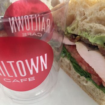 Railtown Cafe - Chicken club on reg focaccia bread. Paired with kombucha. - Cafes Near Me - Vancouver, British Columbia Railtown Cafe - Chicken club on reg focaccia bread. Paired with kombucha. - Cafes Near Me - Vancouver, British Columbia