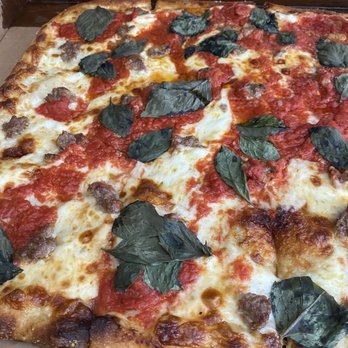 Zorch Pizza - Grandma's pie with sausage - Food Trucks Near Me - Richmond, Virginia Zorch Pizza - Grandma's pie with sausage - Food Trucks Near Me - Richmond, Virginia