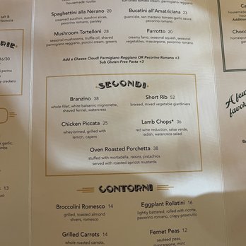 Ever Andalo - Menu - Italian Near Me - Charlotte, North Carolina
