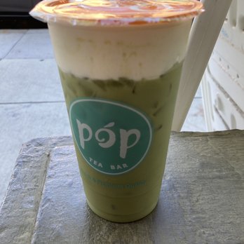 Pop Tea Bar - Sea salt crema with matcha and aloe - Bubble Tea Near Me - Palo Alto, California Pop Tea Bar - Sea salt crema with matcha and aloe - Bubble Tea Near Me - Palo Alto, California