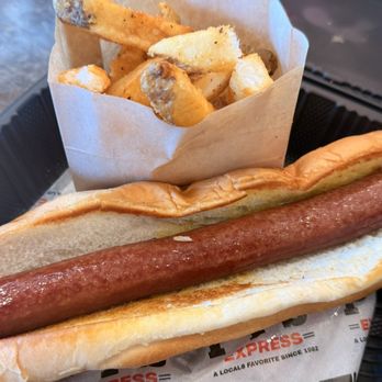 PT's Express - Footlong hotdog with fries and drink $4.99 - Burgers Near Me - Laughlin, Nevada PT's Express - Footlong hotdog with fries and drink $4.99 - Burgers Near Me - Laughlin, Nevada