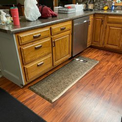 Indiana Kitchen & Bath - Oak cabinets before grain fill and Refinishing.