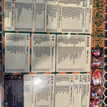 Half & Half Good Old Time - Drink menu may 2022 - Taiwanese Near Me - San Gabriel, California