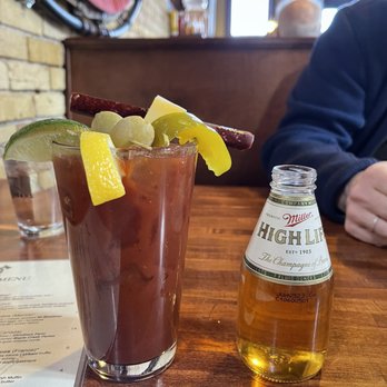 Engine Company No. 3 - Delicious Bloody Mary with the garnish - Venues & Event Spaces Near Me - Milwaukee, Wisconsin Engine Company No. 3 - Delicious Bloody Mary with the garnish - Venues & Event Spaces Near Me - Milwaukee, Wisconsin