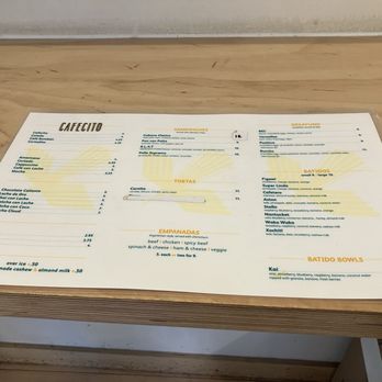 Cafecito - Menu - Coffee & Tea Near Me - New York, New York