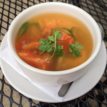 Fork & Stix - Tum Yum with Shrimp (Thai spicy and sour soup with lemongrass, kefir lime leaves, galangal, tomato, mushrooms, tamarind) - Thai Near Me - Saint Louis, Missouri