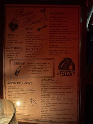 Menu photo 1 Poison Heart Philadelphia, PA Menu photo 1 Poison Heart Philadelphia, PA