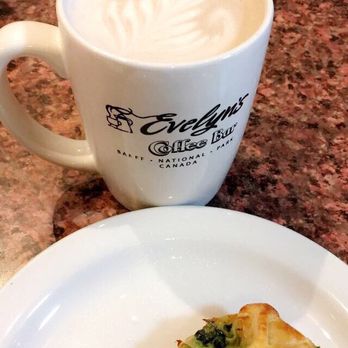 Evelyn's Coffee Bar - Hot cocoa and spinach feta pastry! - Coffee & Tea Near Me - Banff, Alberta Evelyn's Coffee Bar - Hot cocoa and spinach feta pastry! - Coffee & Tea Near Me - Banff, Alberta