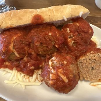 Pine Room Restaurant - Meatball sub with extra meatballs from kid's pasta - American Near Me - Estes Park, Colorado Pine Room Restaurant - Meatball sub with extra meatballs from kid's pasta - American Near Me - Estes Park, Colorado
