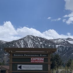 Mammoth Christian Fellowship - Photo of their temporary sign on Old Mammoth Rd with beautiful surroundings