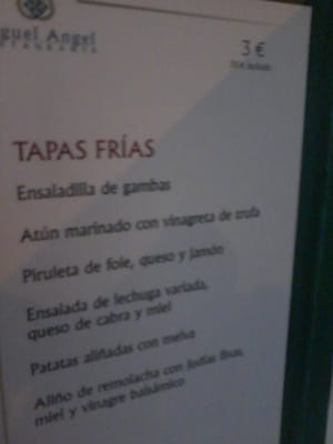 Menu photo 3 Bar Miguel Angel Seville, SE Menu photo 3 Bar Miguel Angel Seville, SE