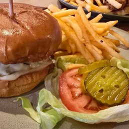 Deck Burger and fries Deck Burger and fries