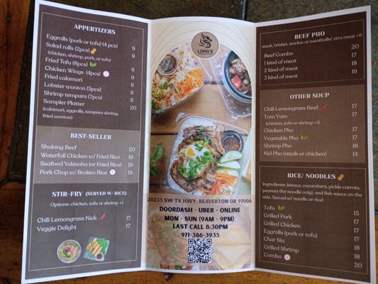 Menu photo 7 Long's Vietnamese Kitchen Aloha, OR