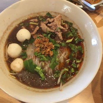 Too Thai Street Eats - Pork boat noodle, a little bit sweet for me. - Thai Near Me - Carrollton, Texas Too Thai Street Eats - Pork boat noodle, a little bit sweet for me. - Thai Near Me - Carrollton, Texas