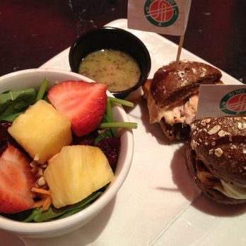 Silver Diner - Wasabi fresh Atlantic salmon sliders with citrus salad - Diners Near Me - Reston, Virginia Silver Diner - Wasabi fresh Atlantic salmon sliders with citrus salad - Diners Near Me - Reston, Virginia