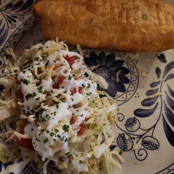 Manny's Mexican Cocina - Chimichanga and salad - Mexican Near Me - Onalaska, Wisconsin