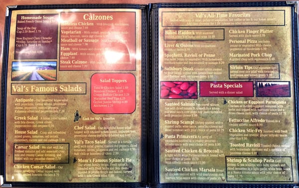 Menu photo 6 Val's Restaurant & Lounge Holden, MA Menu photo 6 Val's Restaurant & Lounge Holden, MA