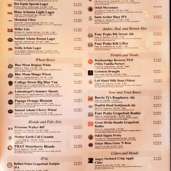 Fat Willy's - Alcohol Menu - Sports Bars Near Me - Mesa, Arizona