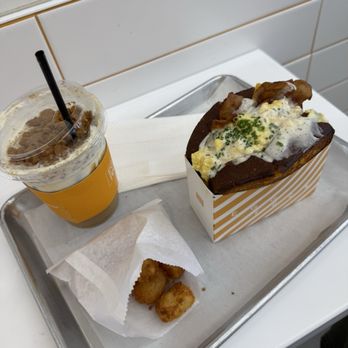 Egg Tuck - Bacon & Cheese, Tater Tots,  Biscoff Latte - Coffee & Tea Near Me - Burbank, California