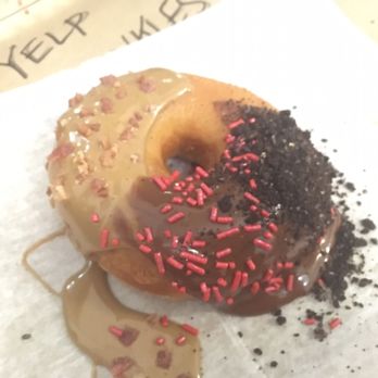 Yelp's Wake & Bake At Holtman's! - I did half maple-bacon, one quarter chocolate-Oreo and one quarter chocolate with "Yelp sprinkles." - Local Flavor Near Me - Cincinnati, Ohio