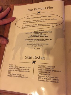 Menu photo 5 The Black Bull Huntingdon, CAM Menu photo 5 The Black Bull Huntingdon, CAM