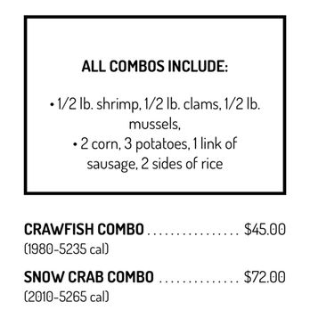 The Boiling Crab - COMBO MENU - Seafood Near Me - Honolulu, Hawaii The Boiling Crab - COMBO MENU - Seafood Near Me - Honolulu, Hawaii