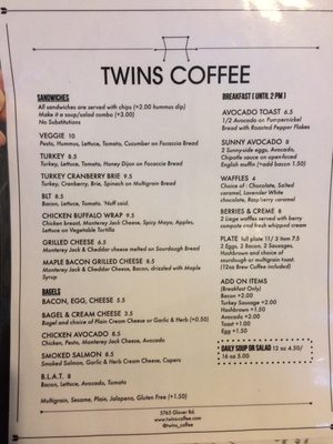 Menu photo 3 Twins Coffee Langley, BC Menu photo 3 Twins Coffee Langley, BC