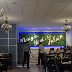 Back wall of the dining room