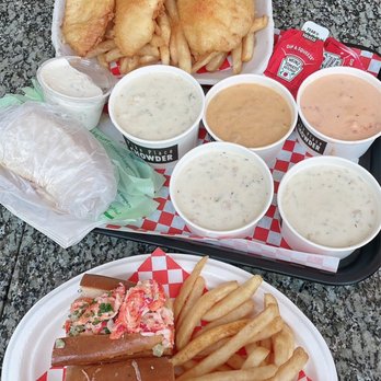 Pike Place Chowder - Pacific Place - Chowder combo, fish and chips, and Maine Lobster Roll Combo - Seafood Near Me - Seattle, Washington