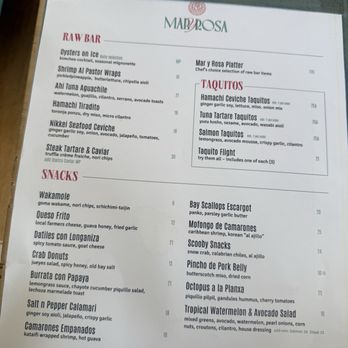 Mar Y Rosa - Menu - Seafood Near Me - San Juan, Puerto Rico Mar Y Rosa - Menu - Seafood Near Me - San Juan, Puerto Rico