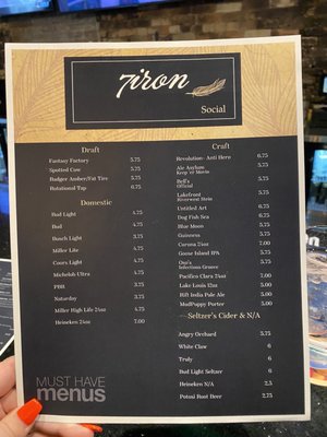 Menu photo 2 7 Iron Social Madison, WI