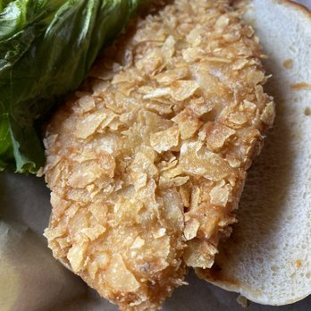 Apple Valley Cafe - Close of the fish sandwich - Cafes Near Me - Townsend, Tennessee