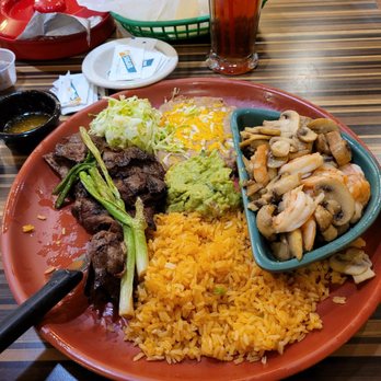 Inca Mexican Restaurant - Skirt steak and shrimp in garlic butter - Mexican Near Me - Kennewick, Washington Inca Mexican Restaurant - Skirt steak and shrimp in garlic butter - Mexican Near Me - Kennewick, Washington