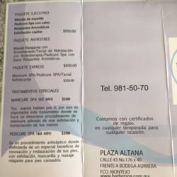 the baber´s spa - Lo que ofrece y precios