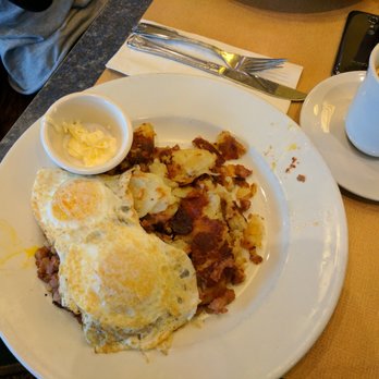 Landmark Diner - Corned beef hash with two eggs over easy. - Diners Near Me - Roslyn, New York Landmark Diner - Corned beef hash with two eggs over easy. - Diners Near Me - Roslyn, New York