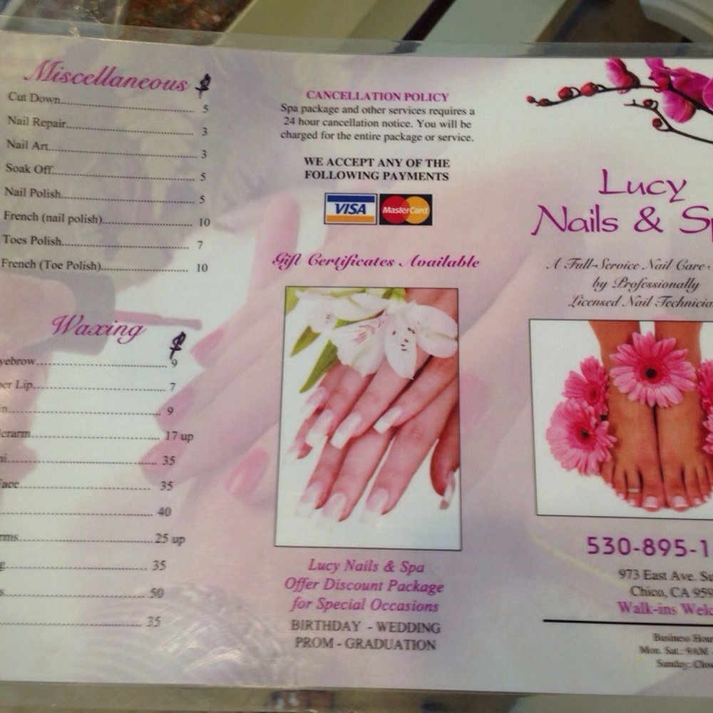 Lucy Nails & Spa - Prices pg.2 - Nail Salons Near Me - Chico, California