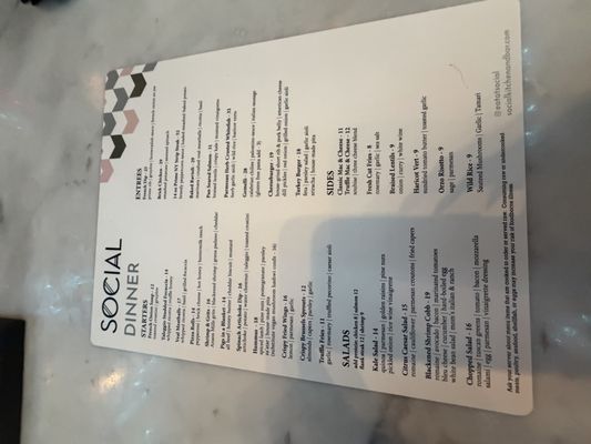 Menu photo 3 Social Kitchen & Bar Birmingham, MI