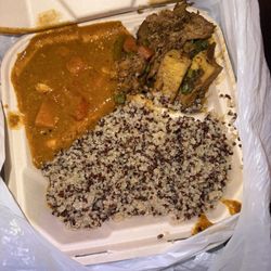2 item - Quinoa Plate with Red Curry and Jamaican Jerk