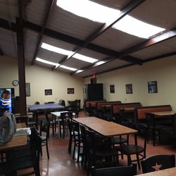 Athens Christian Preparatory Academy - Cafeteria with benches from an old Whataburger