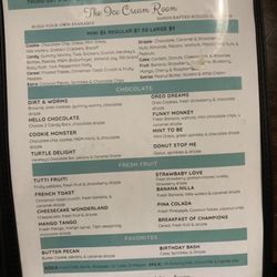 The 518 Provisions - Rolled ice cream menu