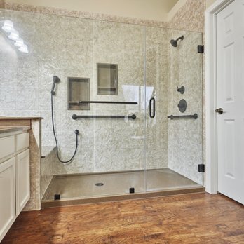 EZ Bath - a walk - in shower with a glass door - General Contractors Near Me - Tomball, Texas EZ Bath - a walk - in shower with a glass door - General Contractors Near Me - Tomball, Texas