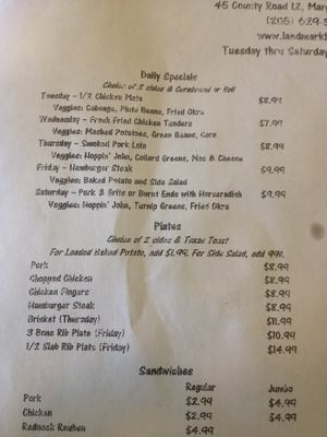 Menu photo 3 Landmark BBQ Odenville, AL Menu photo 3 Landmark BBQ Odenville, AL
