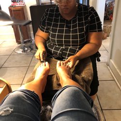 Whenever you're in Jackson, MS, coming to see a Vicki at Cuticles Nail Salon is a must. Basic Pedicure #Cuticles #Relaxing