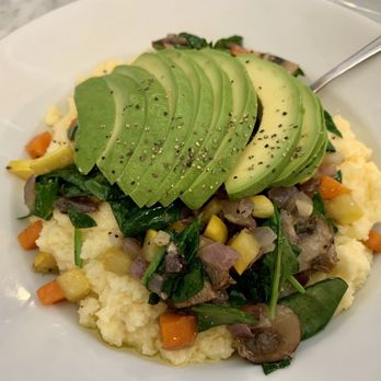 Immigrant Son Caffe - Breakfast polenta with added avocado - New American Near Me - Ventura, California