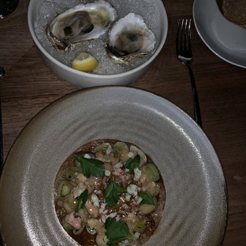 Spoon and Stable - Oysters and leek and pear tart - New American Near Me - Minneapolis, Minnesota
