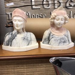 It's New To Me - Alabaster rare bookends