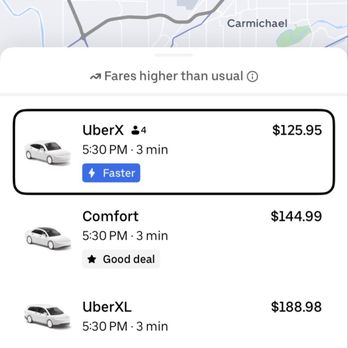 Uber - This is how greedy Uber has gotten $125 to go 25 miles and the Uber driver told me he only receives $35-$40 out of that. - Taxis Near Me